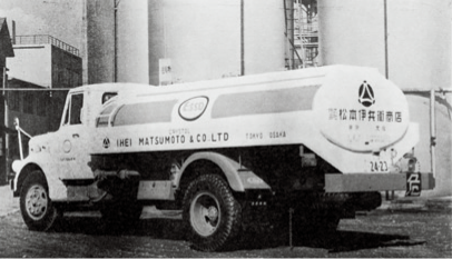 タンクローリー車