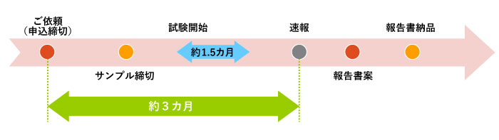 アレルギーテスト(RIPT)　ご依頼のタイムフロー