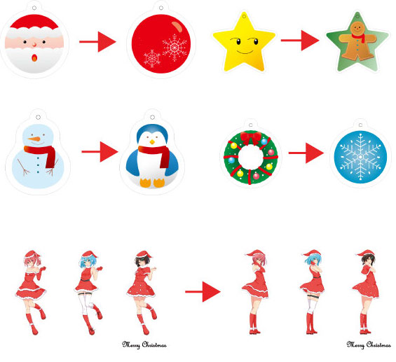 レンチキュラーオーナメントの使用イメージ