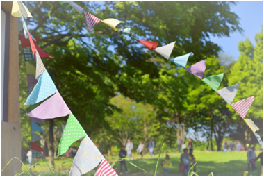 屋外ガーランド