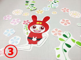 フリーカットウォールシール貼る位置を決めましょう