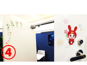 フリーカットウォールシールの完成イメージ